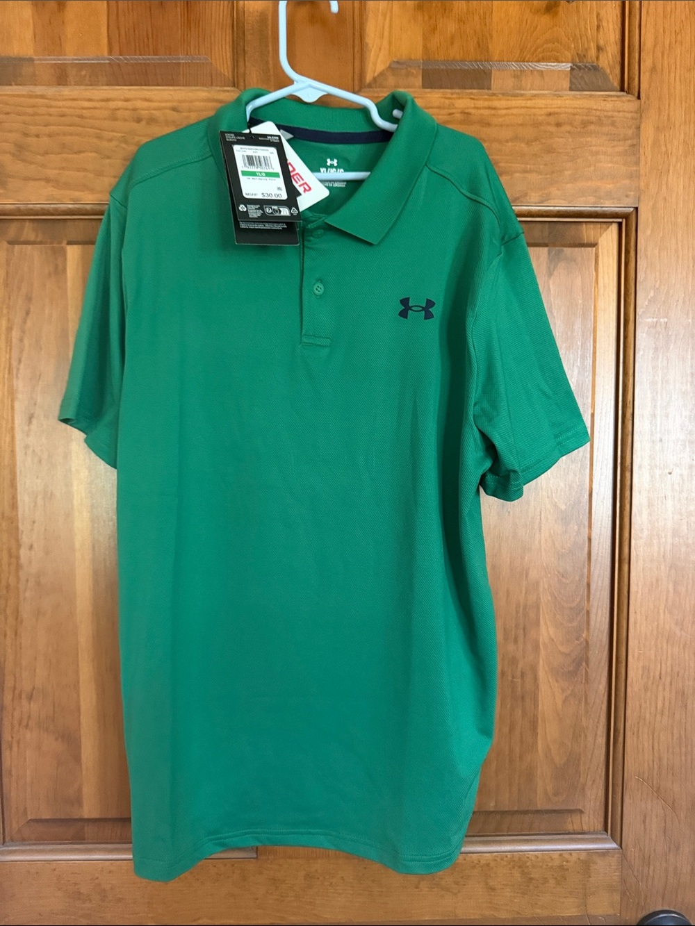 NWT Under Armour green polo, Lg